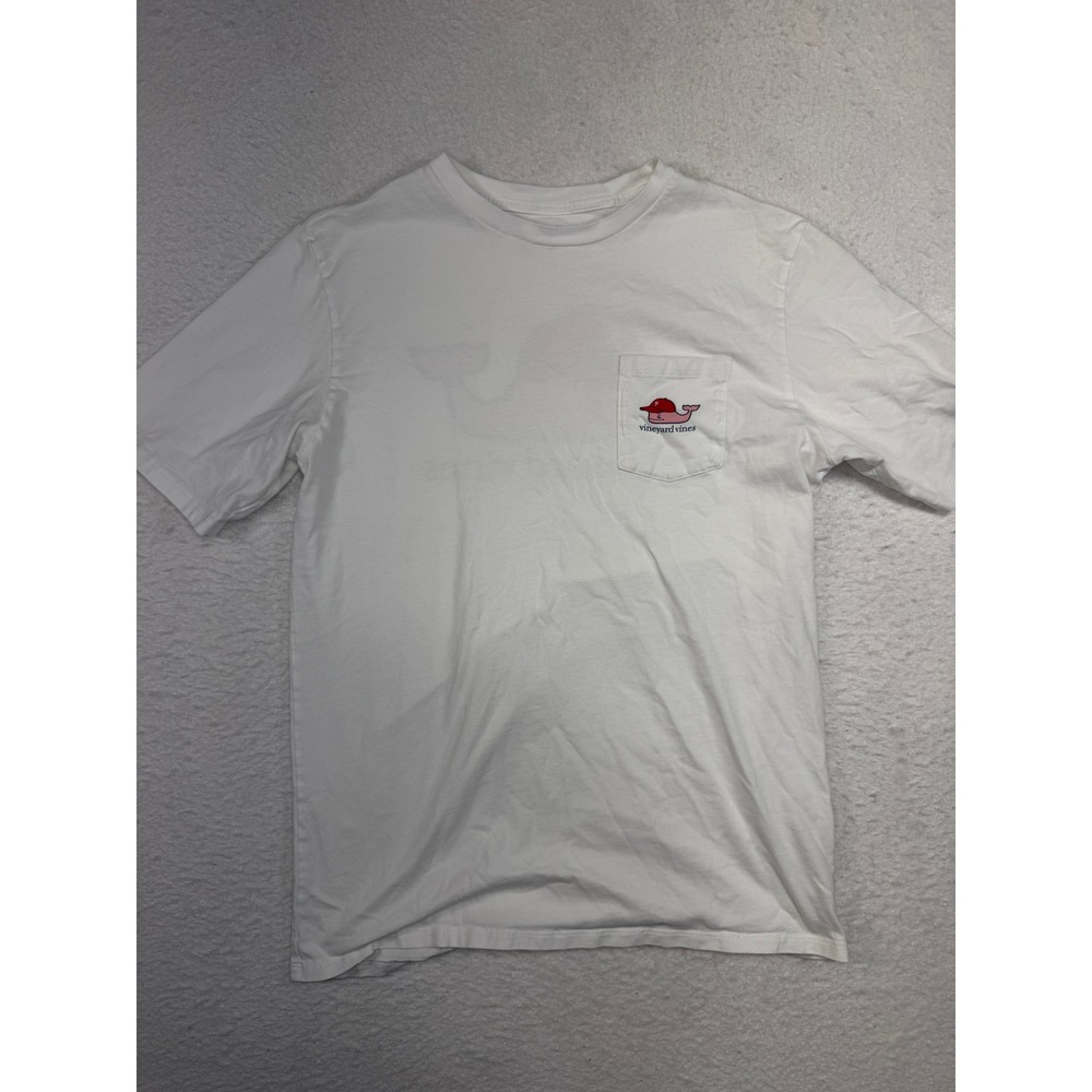 Vineyard Vines Boys XL 18 White Phillies Whale Pocket T-Shirt Short Sleeve